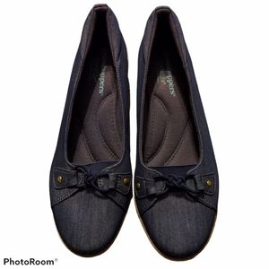 Grasshoppers Ortholite Wedge Slip On Denim Shoe 9M